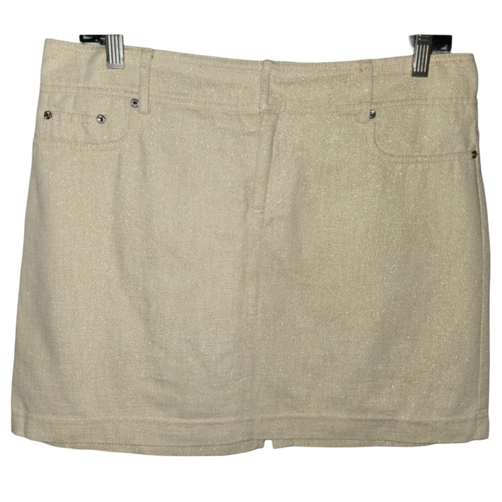 Cache Gold Shimmer Mini Skirt size 6